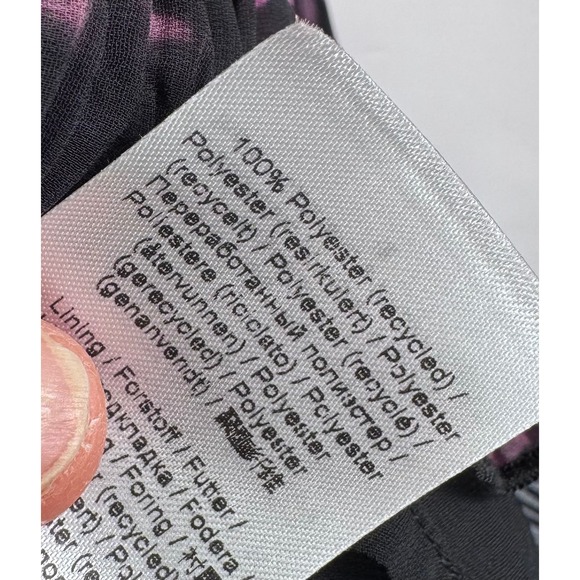 Ganni Pleated Georgette Floral Peplum Blouse crinkle preppy chic sz S - Picture 9 of 9